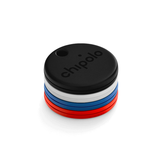 Chipolo ONE 4 Pack Key Finder Black, White, Blue and Red