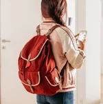 Red chipolo bag finder travel