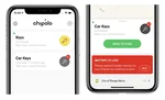 Chipolo one key finder battery low icons in app