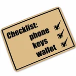 Doormat checklist for forgetful people