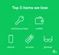 Chipolo trackin tag top 5 things we lose blog infographics