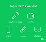 Chipolo trackin tag top 5 things we lose blog infographics