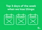 Chipolo trackin tag top days to lose things blog infographics