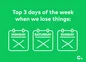 Chipolo trackin tag top days to lose things blog infographics