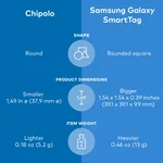 Chipolo key finder Samsung galaxy smart tag blue 3