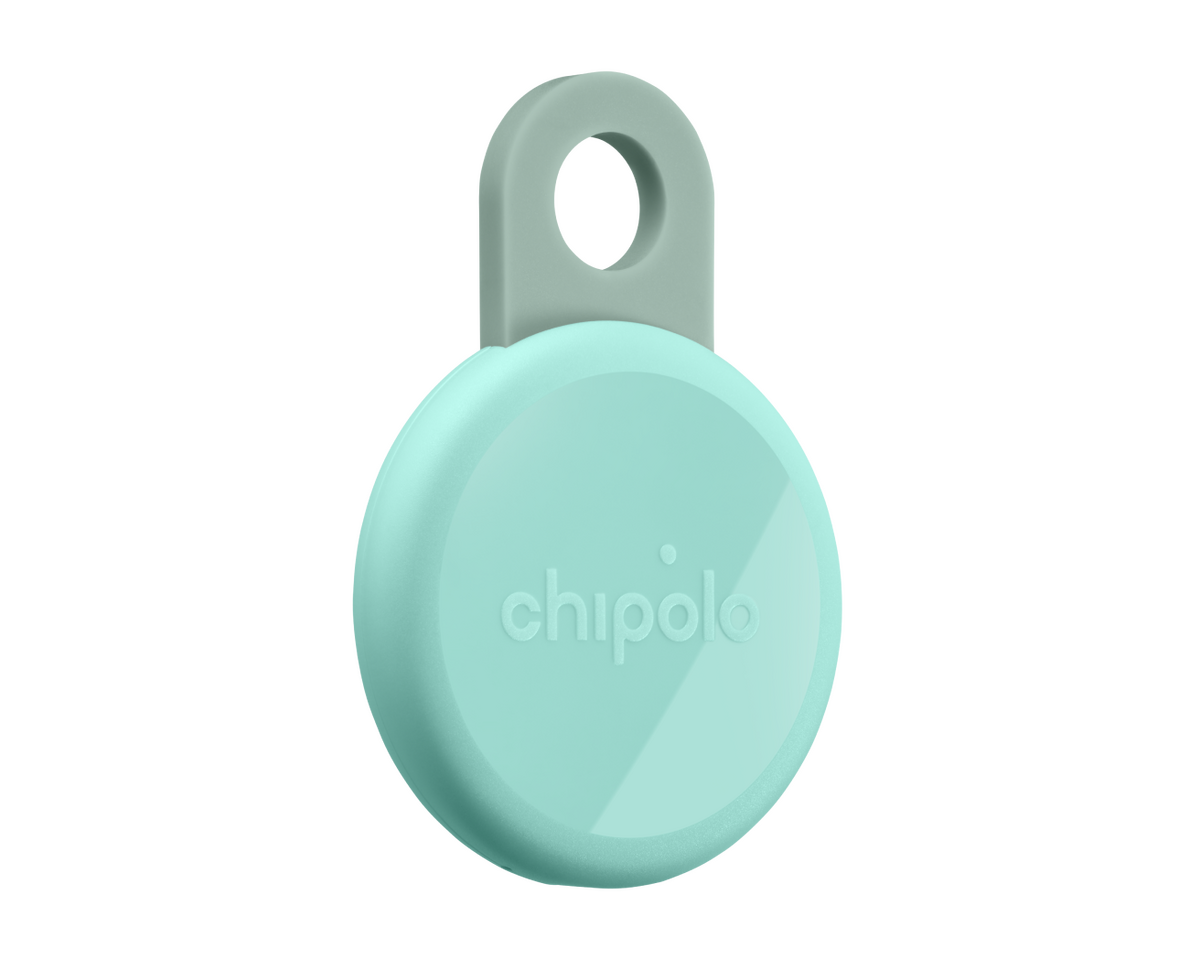 Le tracker Chipolo LOOP posé à plat, montrant son boîtier compact et son revêtement mat — vue 4