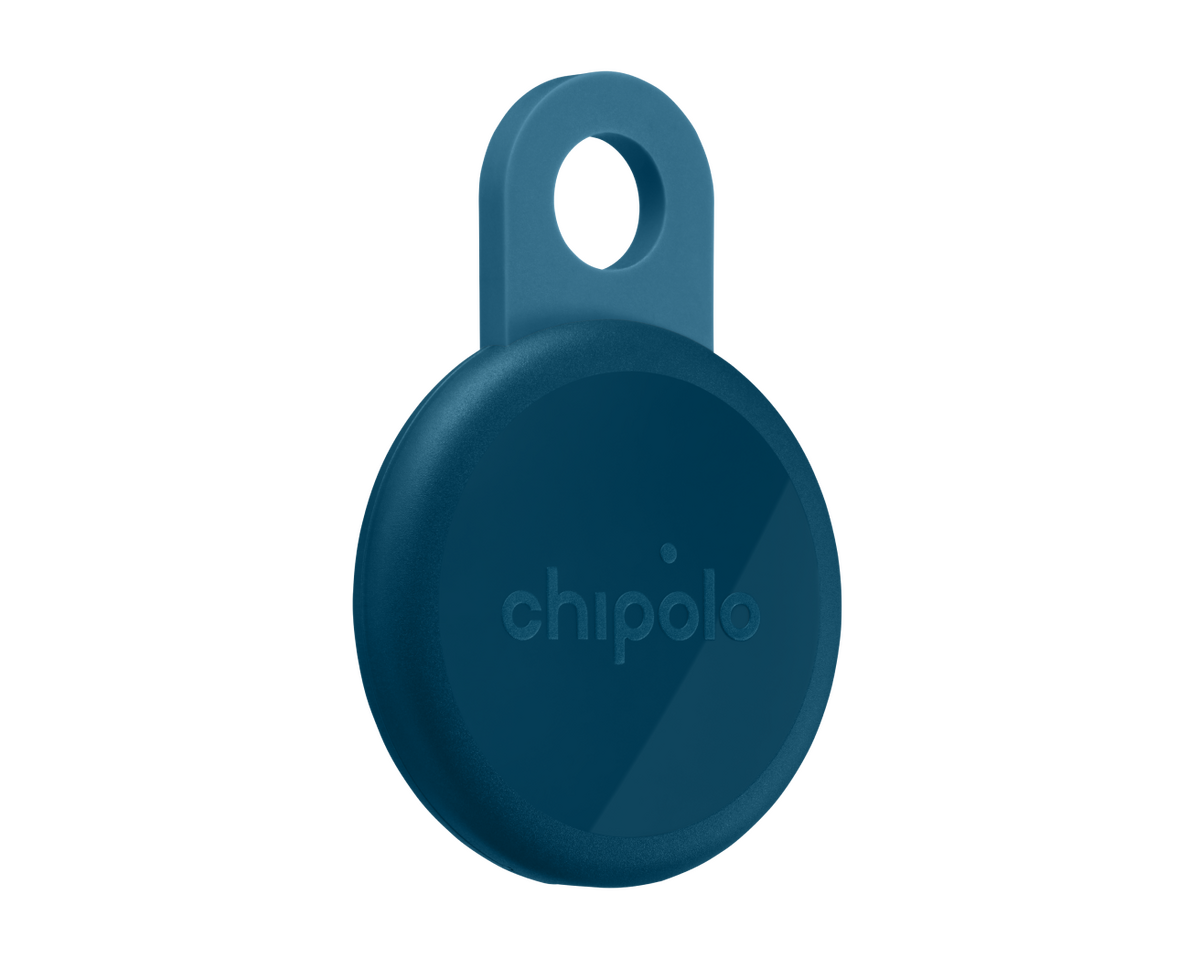 Le tracker Chipolo LOOP posé à plat, montrant son boîtier compact et son revêtement mat — vue 2