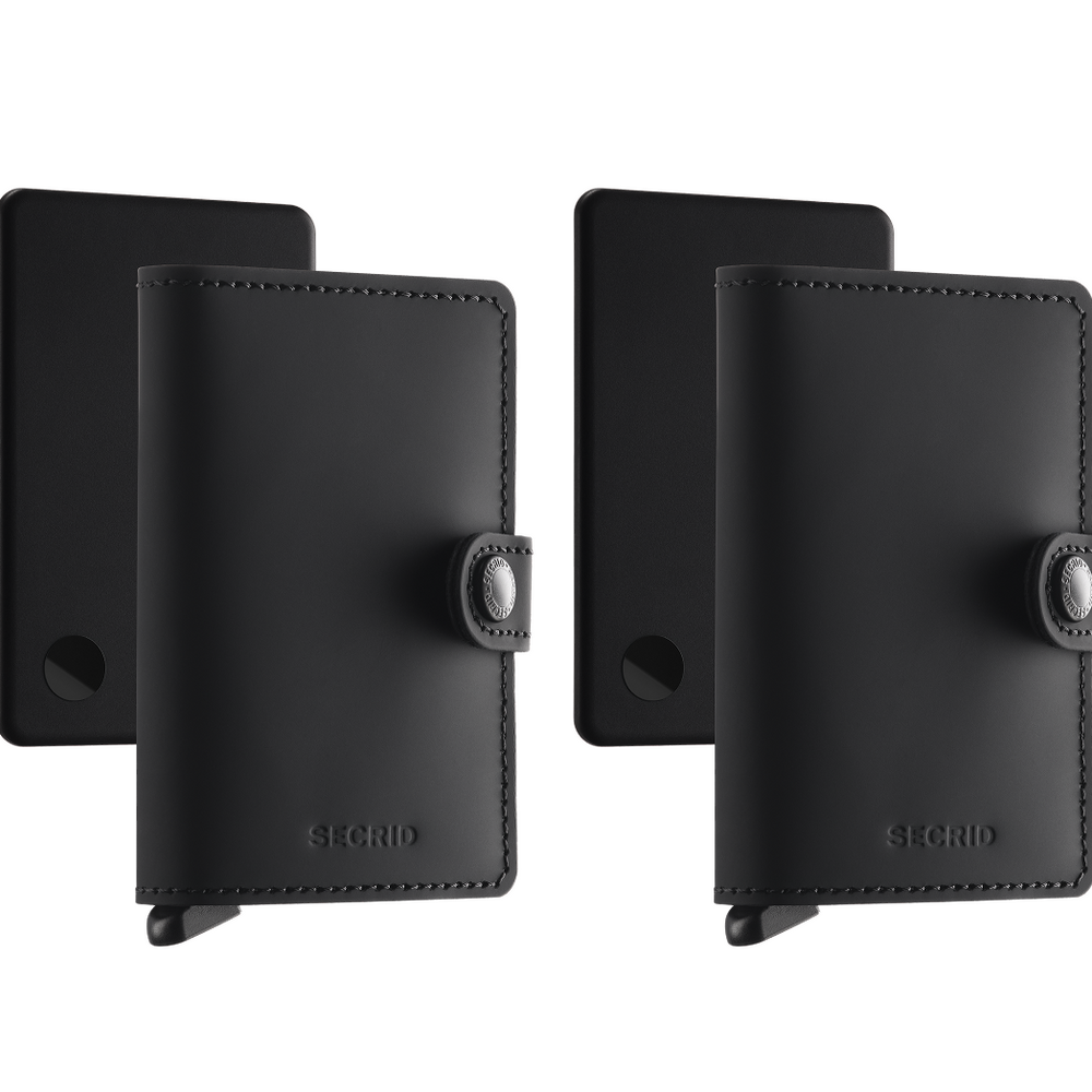 TRACKABLE MINIWALLET - 2 Pack - Black