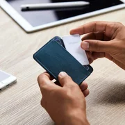 Putting Chipolo CARD wallet tracker inside a wallet